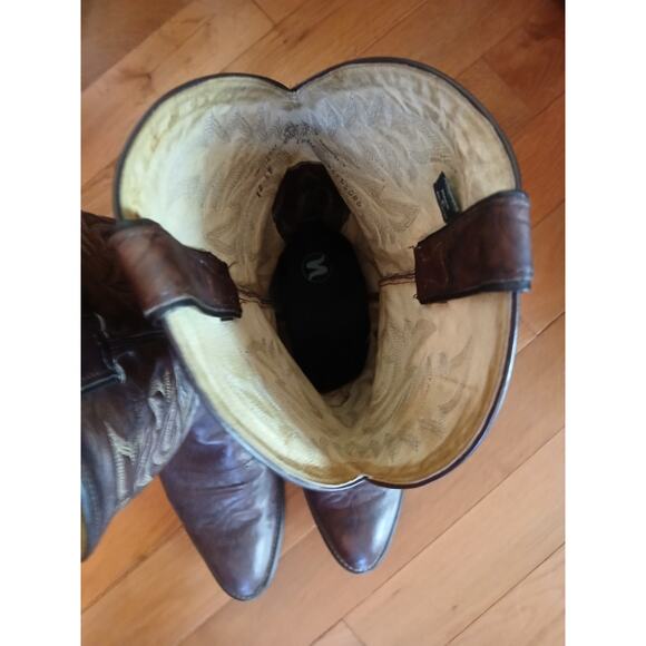 Justin BOOTS Mens Marbled Deerlite 1564 Brown Cowboy Western Boot Pullon Sz 12EE main image 6